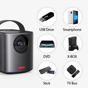 Nebula Projector Connectivity Options: USB, Smartphone, DVD Player, X-Box, Firestick, TV Box and more