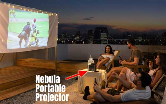 Outdoor Home Theater with Nebula Table Top Projector